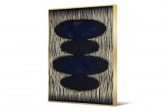 LARIA - 62X92CM ABSTRAKT TAVLA I SVART OCH GULD