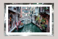 BELINDA - 80X60CM TAVLA M. VENEDIG, RAM AV SPEGELGLAS