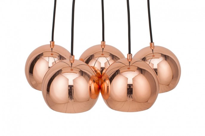 BULLS EYE - 5XØ15CM TAKLAMPA I ROSÉGULD