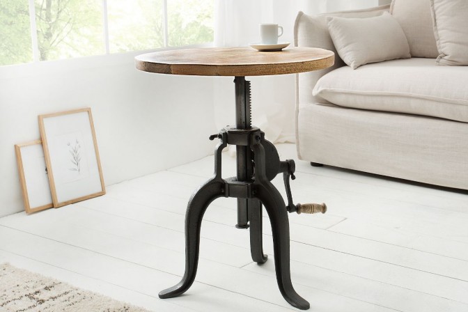 PETRUS - Ø50CM HANDGJORD INDUSTRIELLT SOFFBORD 2