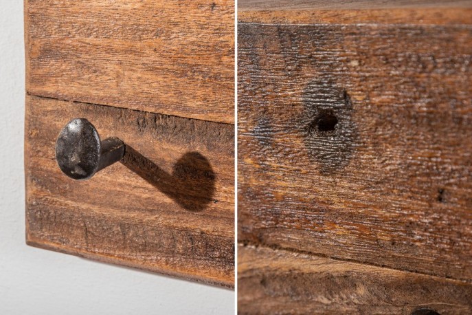 ROME - 90CM HANDGJORD KLÄDHÄNGARE I ÅTERVUNNET TEAK