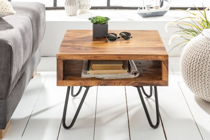 JOLINE - 45CM HANDGJORT SIDOBORD I SHESHAMTRÄ