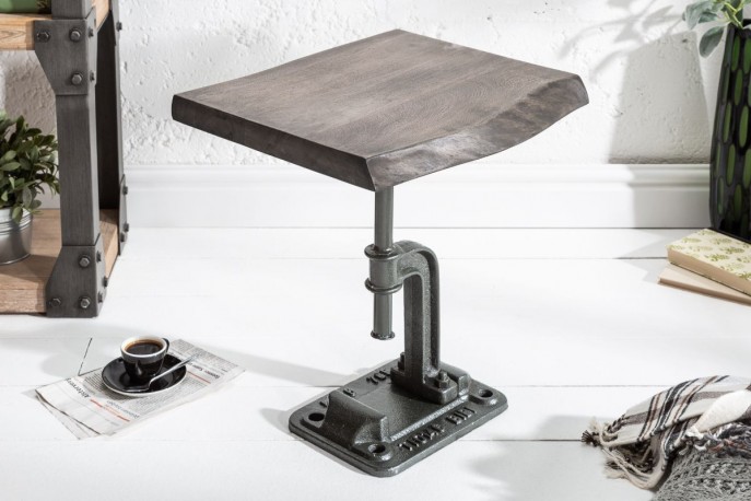 MAUD - 43CM HANDGJORT SIDOBORD I GRÅTT AKACIATRÄ