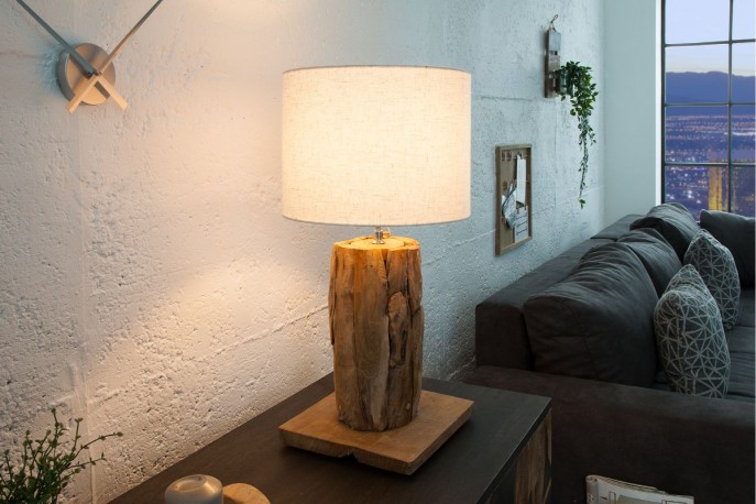 DESME - HANDGJORD LAMPFOT I TEAK