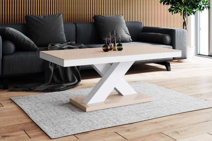 VICCO X - 120CM SOFFBORD SVART/VIT/GRÅ/BRUN