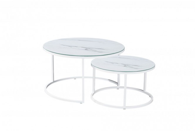 ALBANY - SOFFBORD I LJUS MARMOR X 2