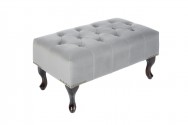 CHESTERFIELD - SILVERGRÅ FOTPALL I RETROSTIL