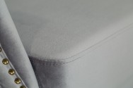 Chesterfield armchair silver-gray velvet
