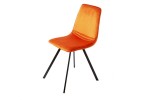AMSTERDAM -  ORANGE SAMMETSSTOL, SVART METALLRAM