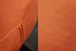 AMSTERDAM -  ORANGE SAMMETSSTOL, SVART METALLRAM