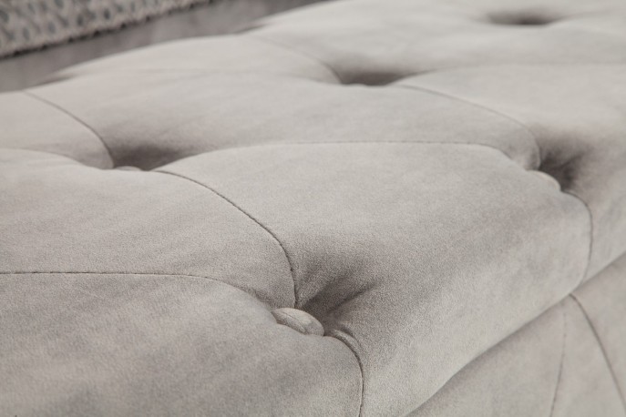 EXTRAVAGANS - sittbänk i grått sammet