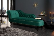 CHESTERFIELD schäslong smaragdgrön sammet