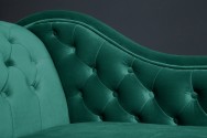 CHESTERFIELD schäslong smaragdgrön sammet