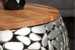 Stone Mosaic coffee table set of 2 silver mango