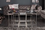 Elements coffee table set of 3 black tray