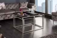 Elements coffee table set of 3 black tray