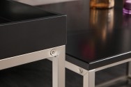 Elements coffee table set of 3 black tray