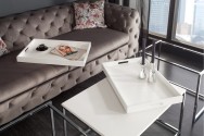 Elements coffee table set of 3 white tray