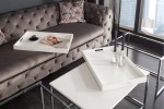 Elements coffee table set of 3 white tray