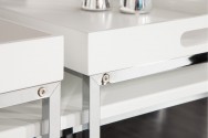 Elements coffee table set of 3 white tray