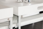 Elements coffee table set of 3 white tray