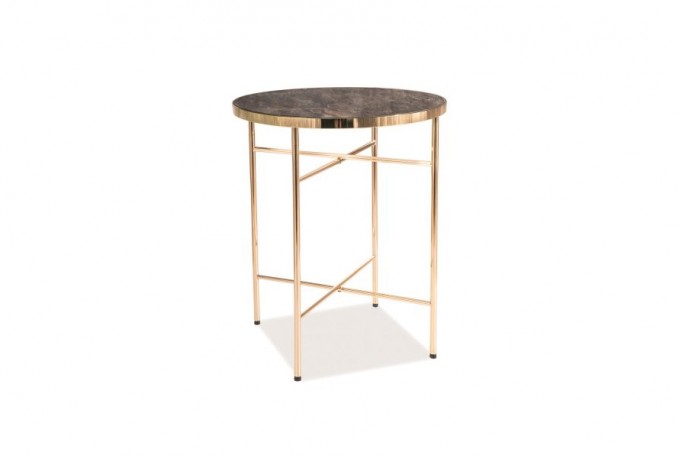 CORDELIA - Vackert soffbord med marmoreffekt 51 cm