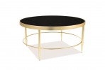 MYSTIK - Soffbord i svart och guld industriell stil 82 cm