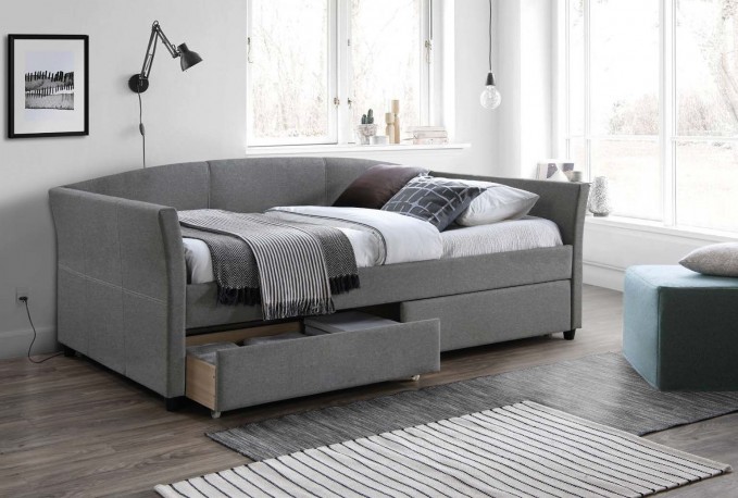 AMPOE - Sängram med förvaring 200 cm