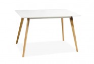 MILANO - Matbord i skandinavisk stil ek/vit 120-160 cm