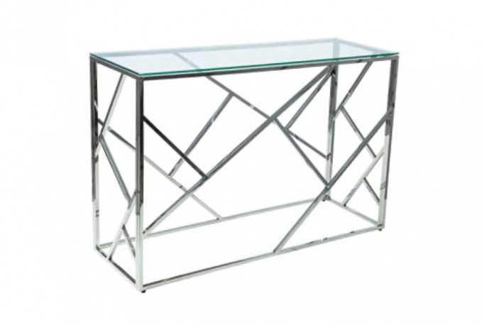 BLOSSOM - Sminkbord i glas och rostfritt stål