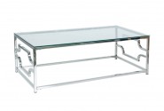 AKERYD - Modernt soffbord i rostfritt stål 120 cm