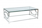 AKERYD - Modernt soffbord i rostfritt stål 120 cm