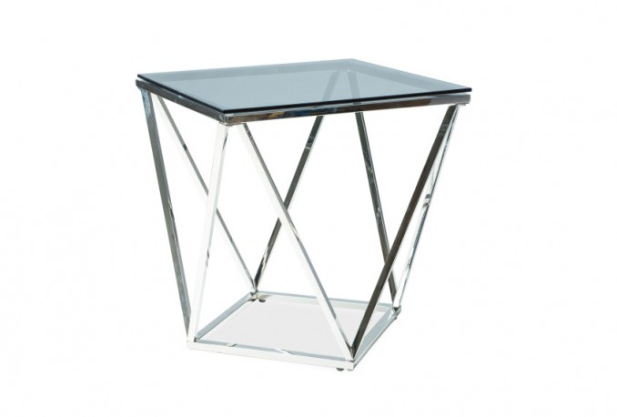 STERLING - Elegant soffbord i tempererat glas 53 cm