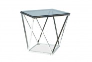 STERLING - Elegant soffbord i tempererat glas 53 cm