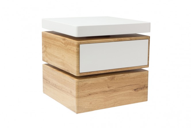 ORA - Justerbart soffbord i härlig ekfärg 50 cm