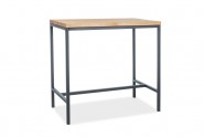 ERFORS - Stilrent barbord i massivt ekträ 110 cm
