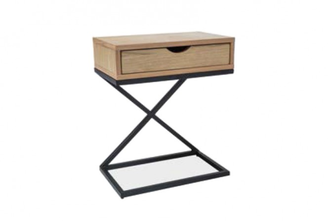 Liz I side table oak / black