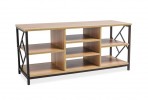 OBOCK - TV-möbel i mörkbrun/ek 120 cm