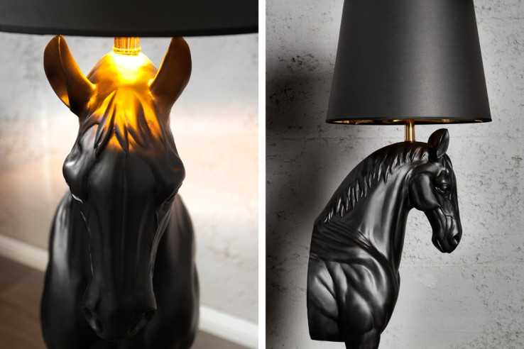 Pegas - helsvart golvlampa