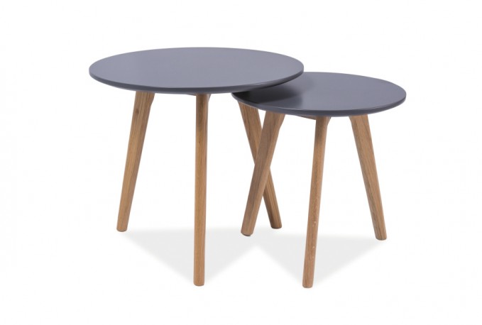 MILANO - Set om två soffbord skandinavisk stil ek 50 cm