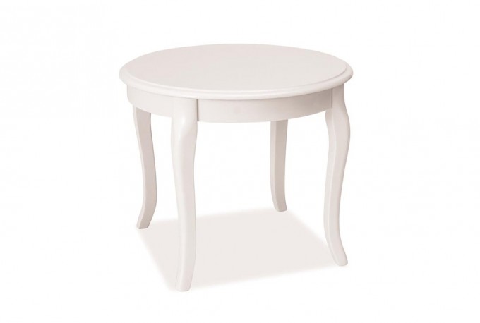 BENNETT - 60 cm soffbord i vit träfanér