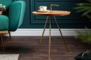 SIMPLYCLEVER sidobord akaciaträ guld