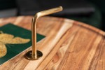 SIMPLYCLEVER sidobord akaciaträ guld