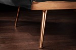 BRIS - Lyxig bäddsoffa grå sammet 208 cm