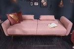 BRIS - Lyxig bäddsoffa sammet antikrosa 208 cm