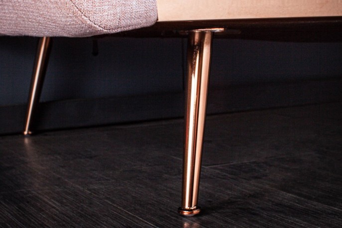 BRIS - Lyxig bäddsoffa sammet antikrosa 208 cm