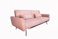 BRIS - Lyxig bäddsoffa sammet antikrosa 208 cm