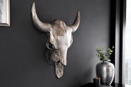 MATADOR dekorativt tjurhuvud silvermosaik