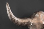 MATADOR dekorativt tjurhuvud silvermosaik