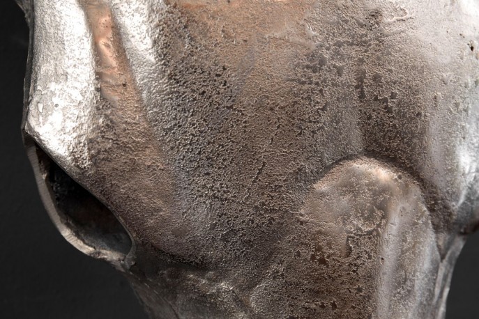 MATADOR dekorativt tjurhuvud silvermosaik